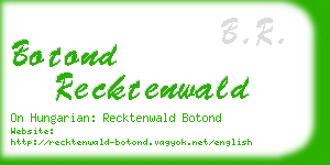botond recktenwald business card